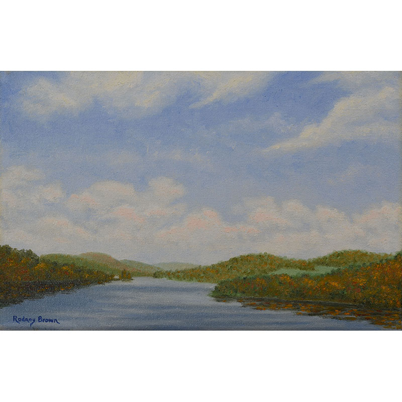 View Up River by Rodney Robert Brown 8x12