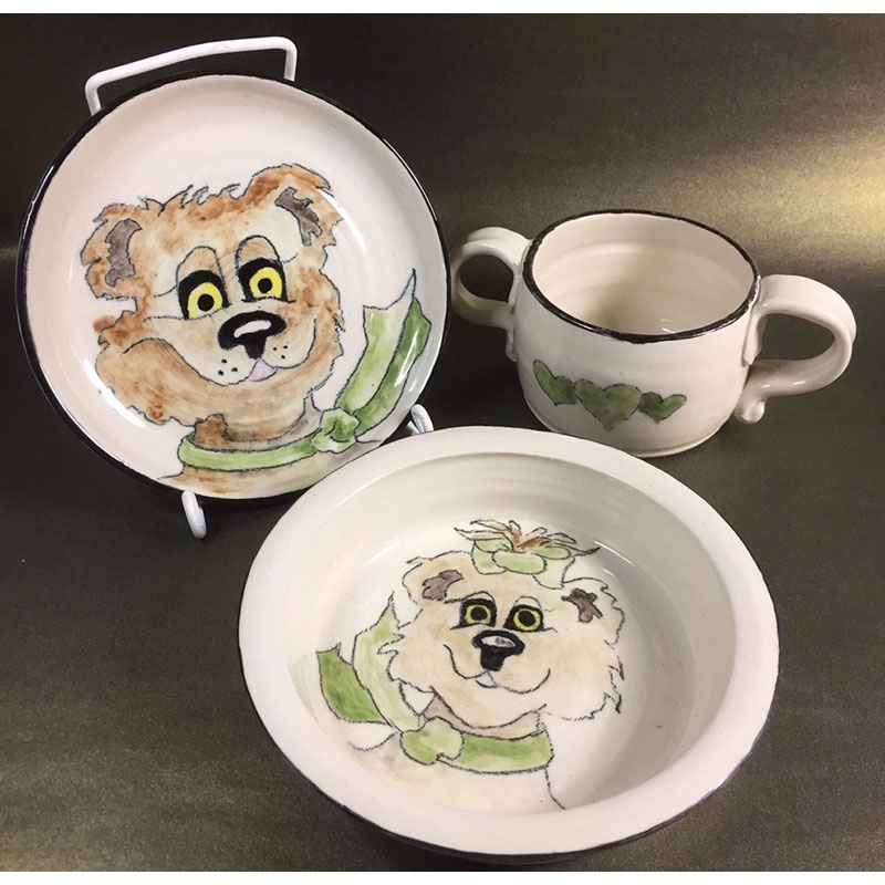 Bear-y-kins baby dishes by Sharon Ramsay Curtis