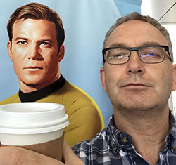 John Unruh with Captain Kirk